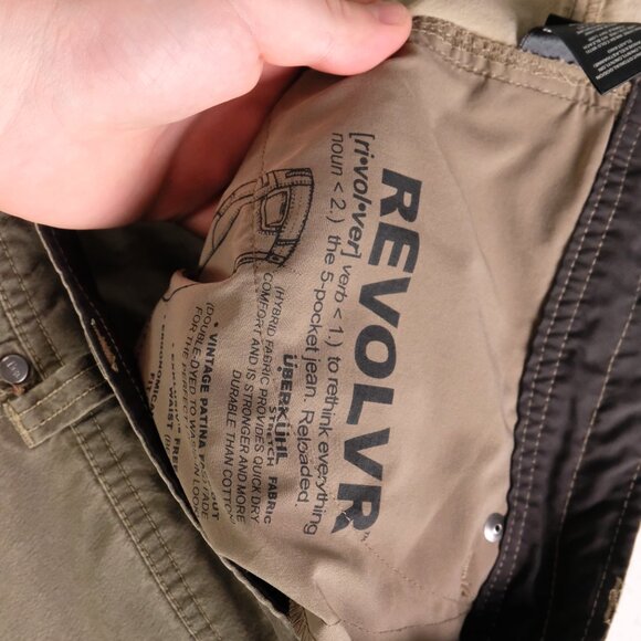 Kuhl Jeans Mens 40X30 Olive Green Revolvr Lightweight Stretch Hiking Outdoor - Picture 10 of 13